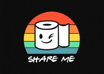 share toilet paper t shirt design template