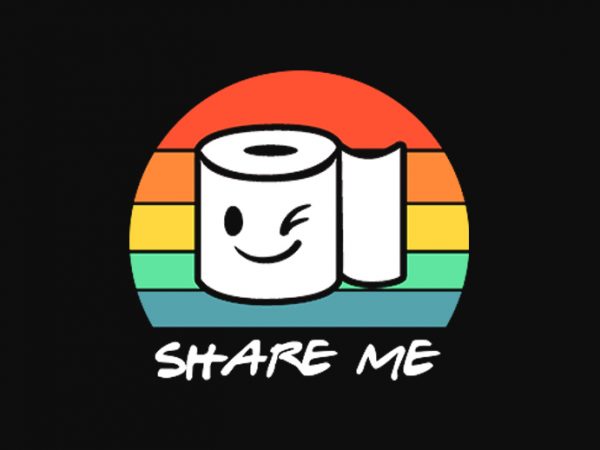 Share toilet paper t shirt design template