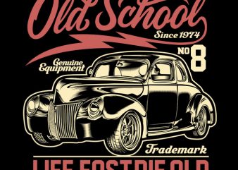 GASOLINE OLD SCHOOL t shirt design for download