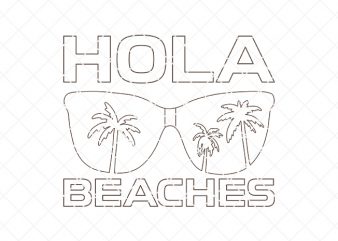 Hola beaches graphic t-shirt design, summer/beach tshirt design