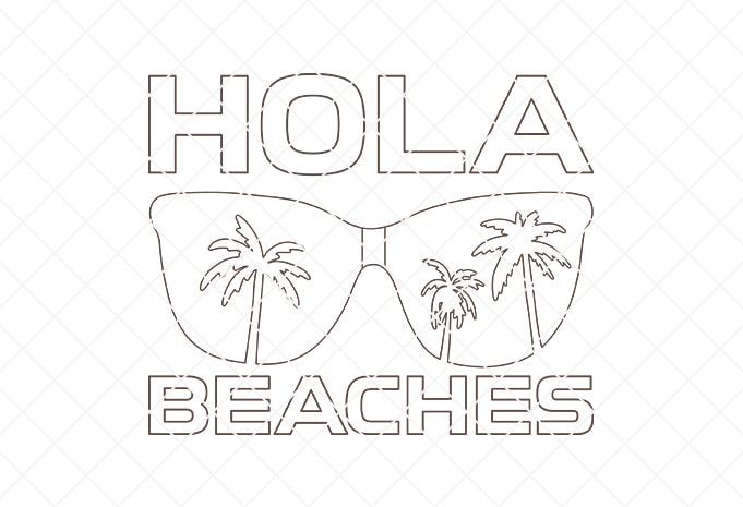Hola beaches  graphic t-shirt design, summer/beach tshirt design