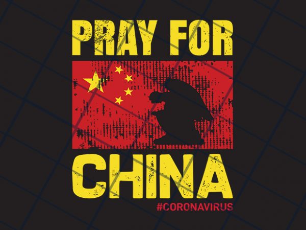 Pray for china print ready t shirt design