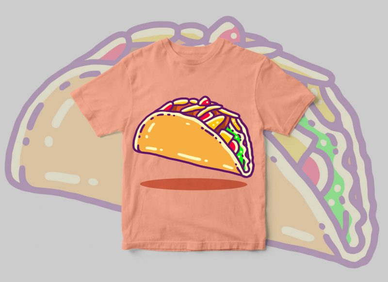 Junk Food Vector Designs Bundle vector shirt designs