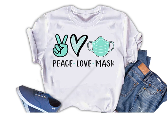Peace. Love. <ask, Nursing design for t shirt t-shirt design for sale