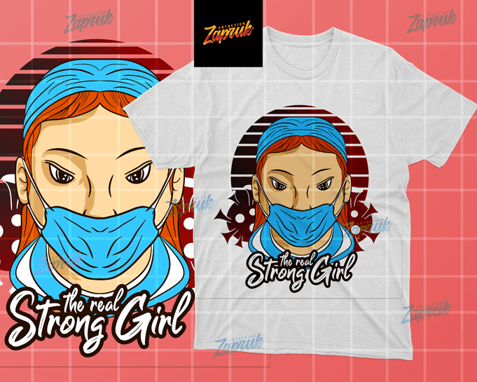 Nurse The Real Strong girl SVG, AI , PNG t shirt design for download