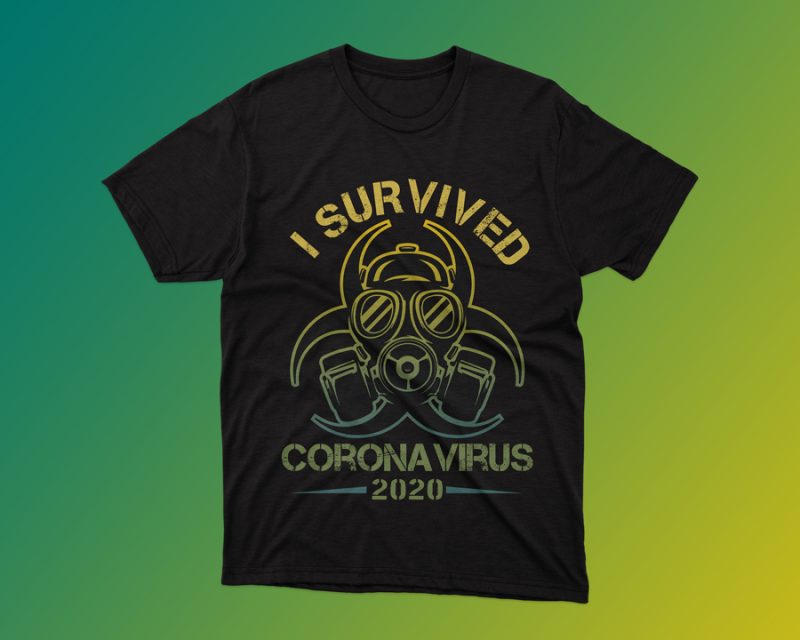 I Survived Corona Virus 2020, covid, covid19 SVG, EPS Vector buy t shirt design for commercial use