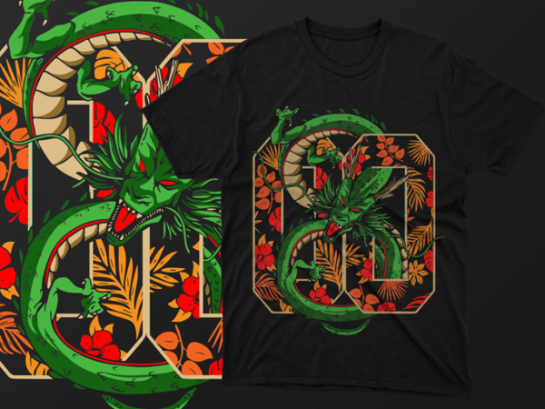 Eight hundred dragons artwork vector – tshirt design for sale ai, svg,png