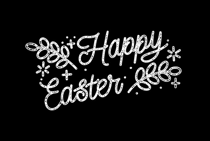 happy easter Typography handwriting ready made tshirt design