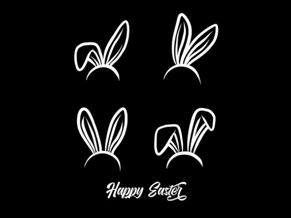 Happy easter bunny commercial use t-shirt design