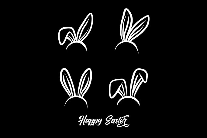 Happy Easter Bunny commercial use t-shirt design