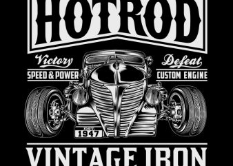 HOTROD VINTAGE IRON ready made tshirt design