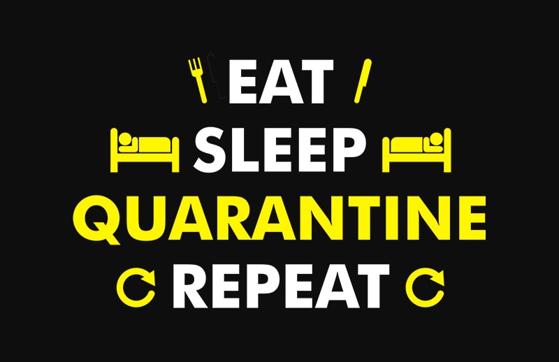 eat sleep quarantine repeat print ready t shirt design