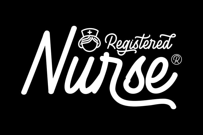 Registered Nurse commercial use t-shirt design