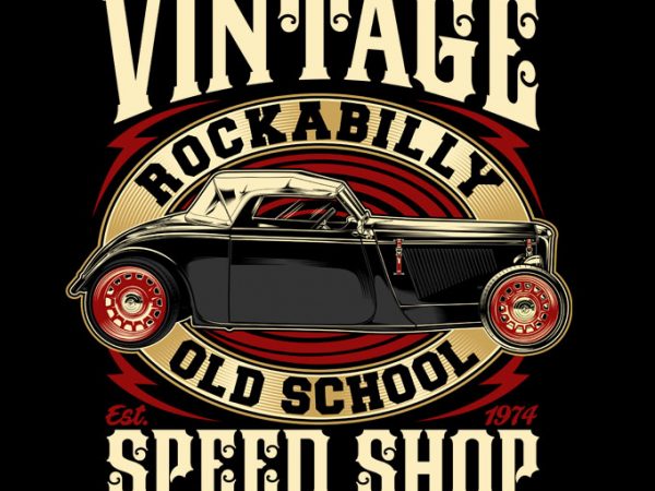 American custom vintage t shirt design template