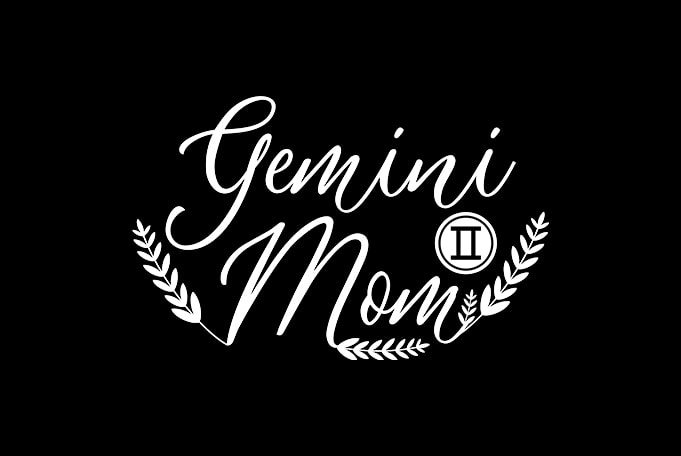Gemini Mom t-shirt design png