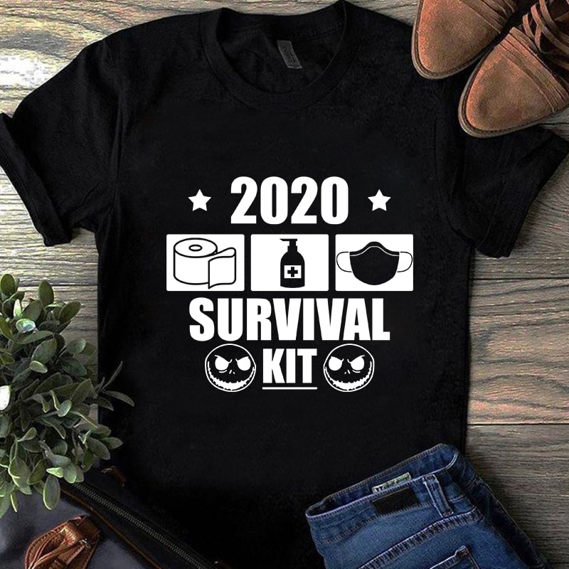 2020 Survival Kit, Coronavirus, Covid19 SVG buy t shirt design artwork