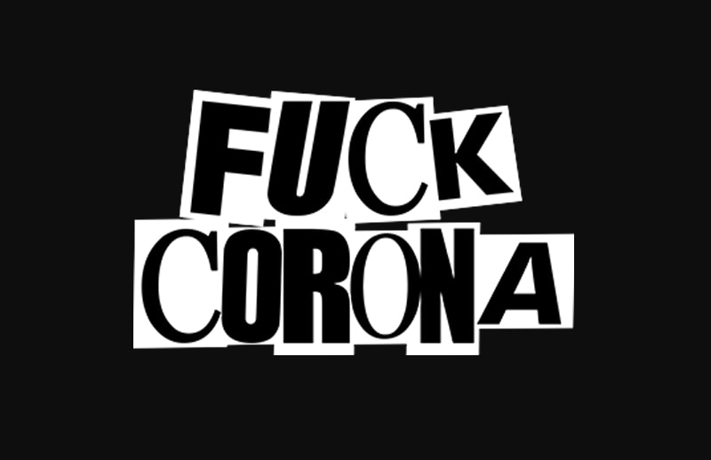 fuck corona punk style t-shirt design for commercial use
