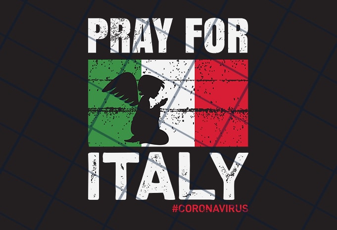 Pray for Italy  t-shirt design for commercial use
