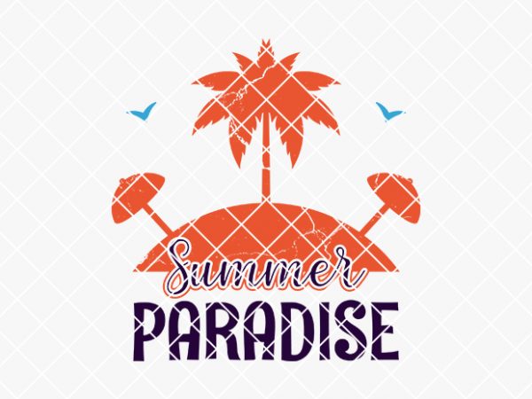 Summer paradise, summer/beach tshirt design