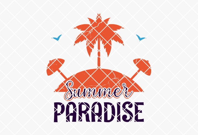 Summer paradise, summer/beach tshirt design