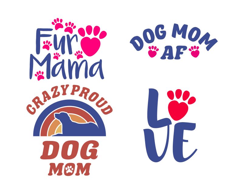 25 Dog Mom Designs Bundle t-shirt designs for sale