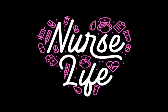 Love Nurse Life ready made tshirt design