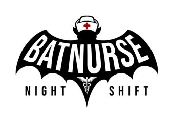 Bat Nurse Night Shift print ready t shirt design