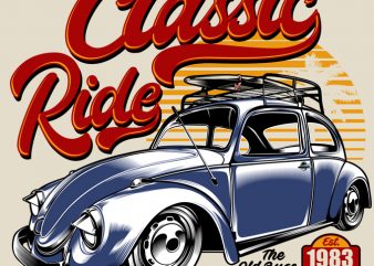 Classic Ride graphic t-shirt design