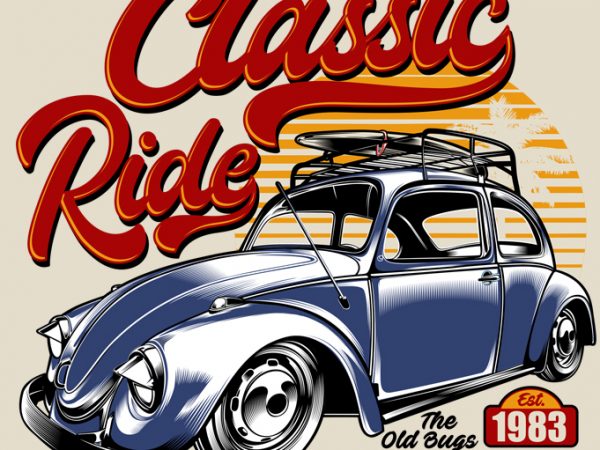 Classic ride graphic t-shirt design