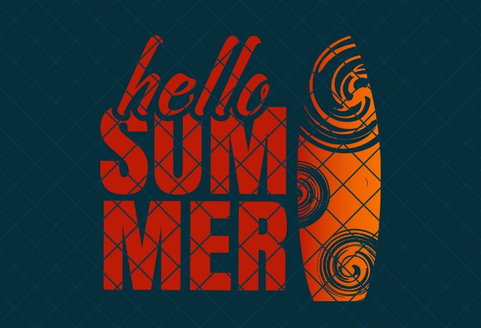 Hello summer, summer/beach tshirt design