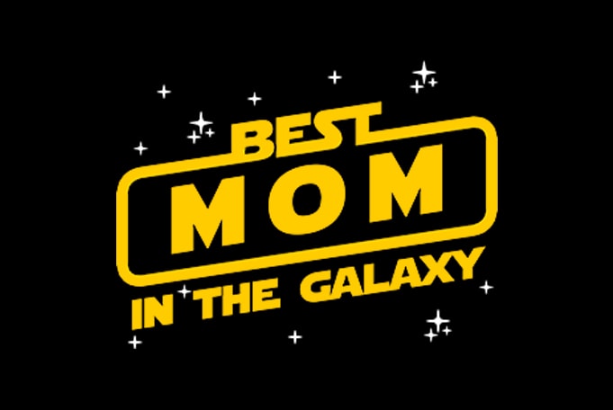 Best Mom In The Galaxy t-shirt design for commercial use