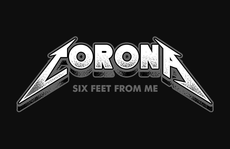 corona six feet from me t shirt design template