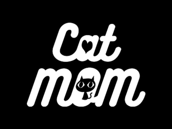 Cat mom print ready t shirt design