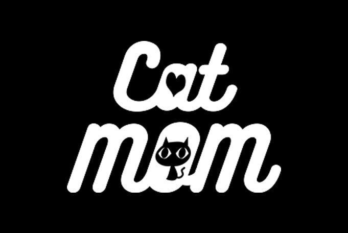 Cat Mom print ready t shirt design
