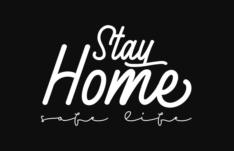 stay home safe life t shirt design template