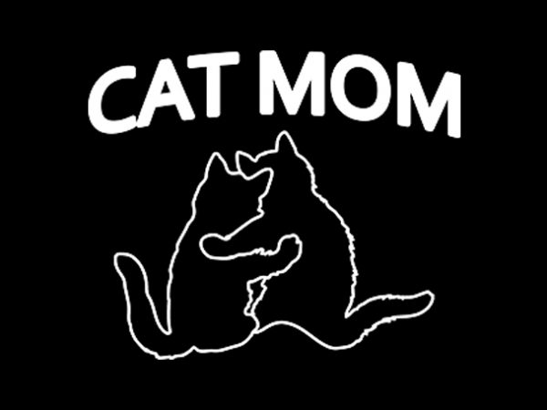 Cat mom commercial use t-shirt design