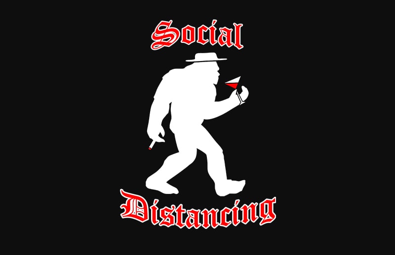 Social distancing punk rock – funny t-shirt design – commercial use