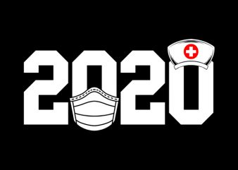 nurse 2020 print ready t shirt design