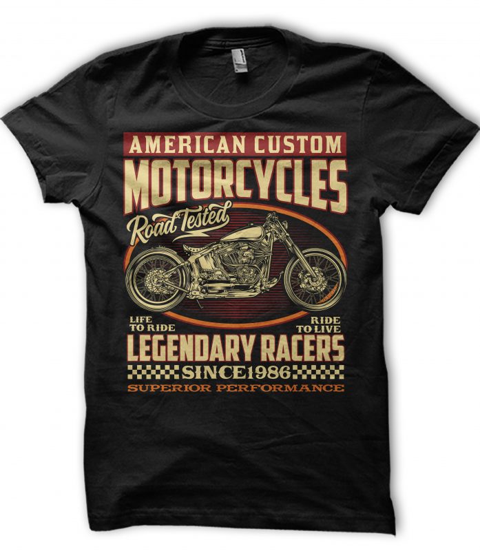 AMERICAN CUSTOM MOTORCYCLES buy t shirt design artwork