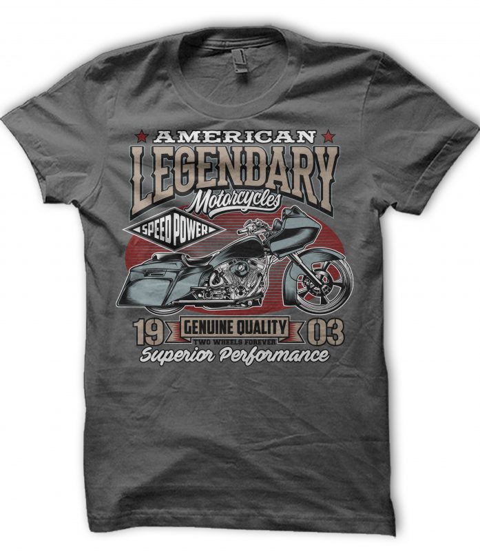 American Legendary t shirt design template
