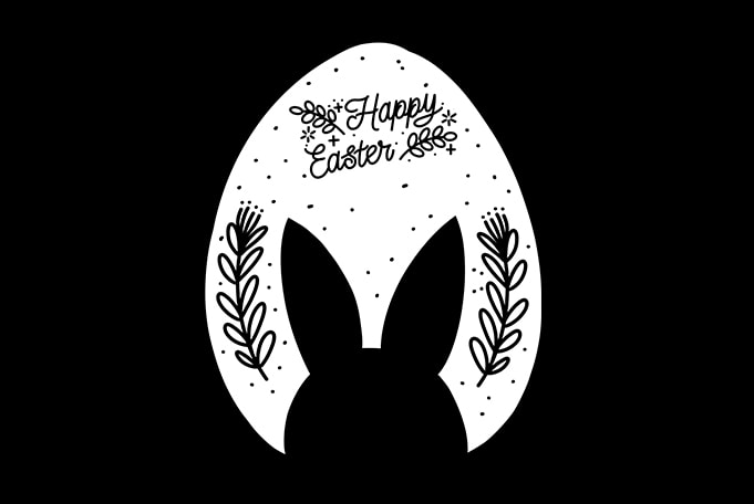Happy Easter Bunny Rabbit Retro Handrawn Artwork buy t shirt design