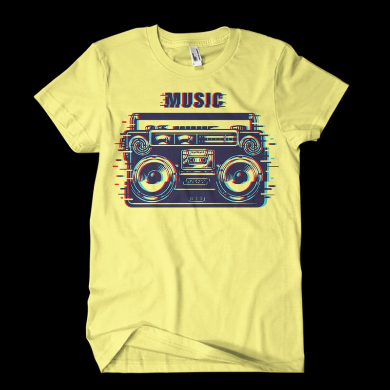 music ready made tshirt design