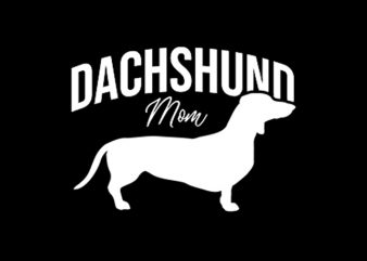 Dachshund Mom shirt design png commercial use t-shirt design