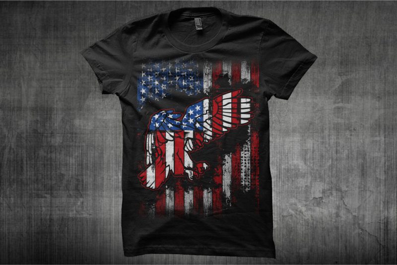 t-shirt vector Bundle Premium T-Shirt Designs - American Themes - Volume 1