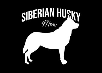 Siberian Husky Mom t shirt design for download