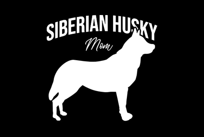 Siberian Husky Mom t shirt design for download
