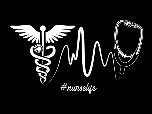 Nurse life t-shirt design png