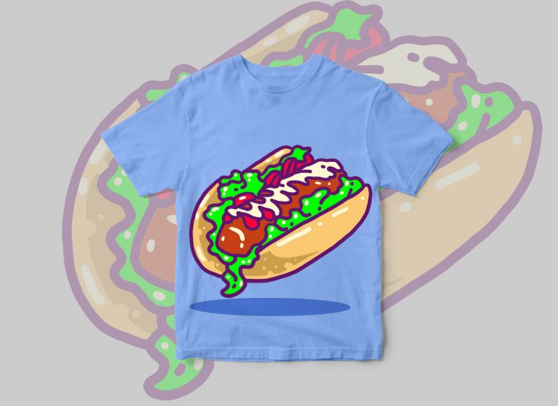 Junk Food Vector Designs Bundle vector shirt designs