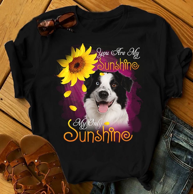 1 DESIGN 30 VERSIONS – DOGS – My sunshine – t shirt design for purchase