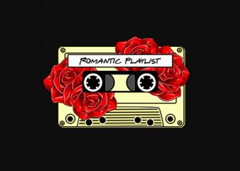 romantic playlist t shirt design for download